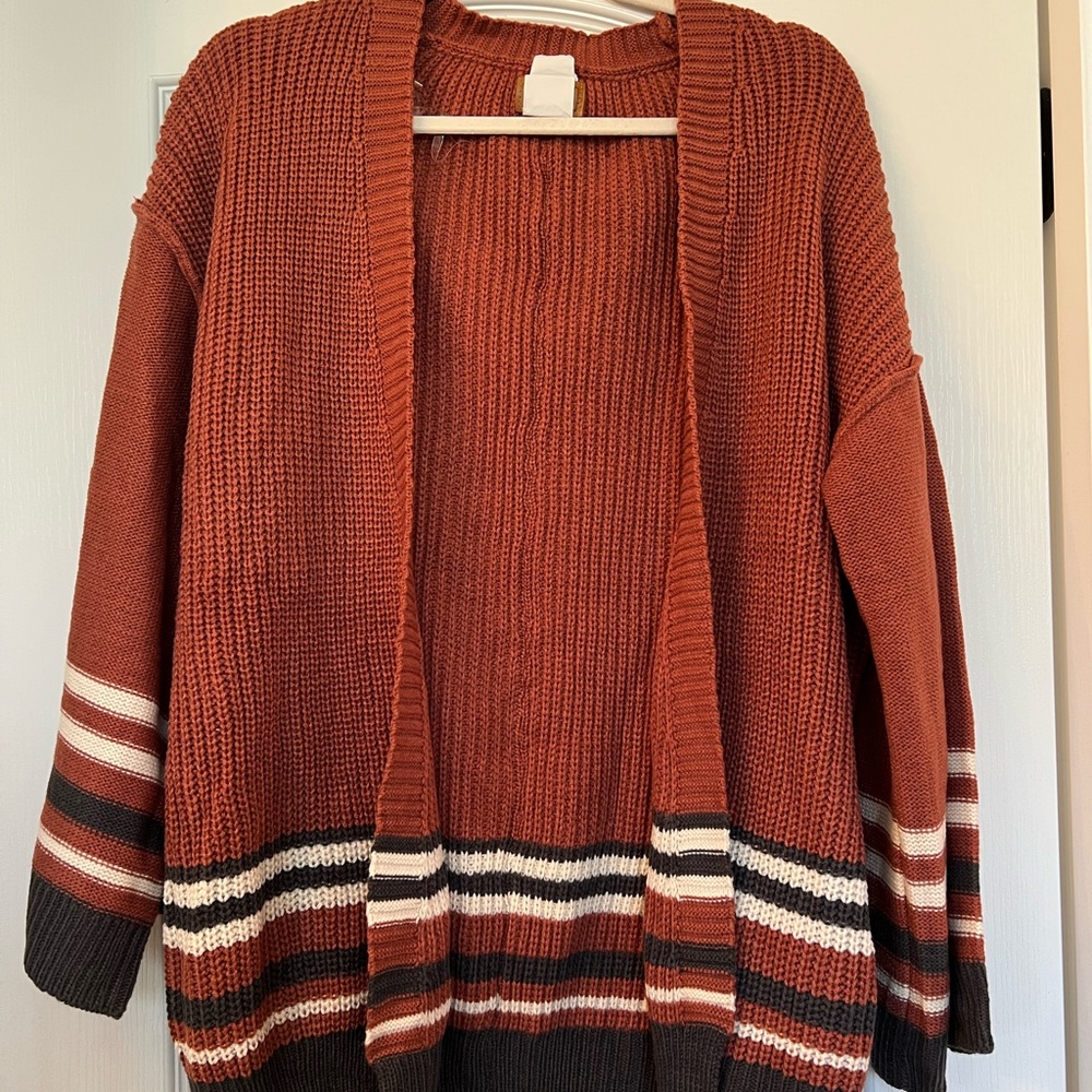 NWOT POL varsity cardigan in size medium. - Picture 1 of 4